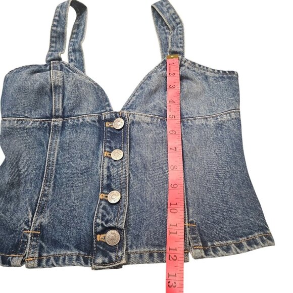 NWT Zara Denim Tank Top XS - Picture 5 of 6